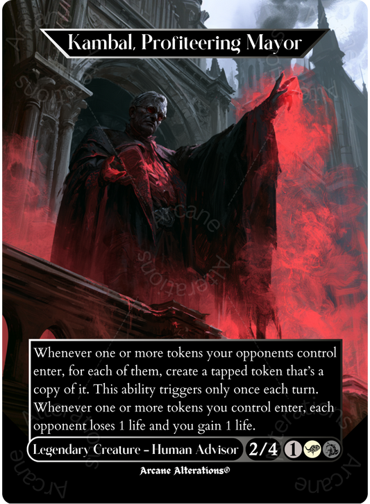 Kambal, Profiteering Mayor - Full Art Altered Art Custom Proxy Cards
