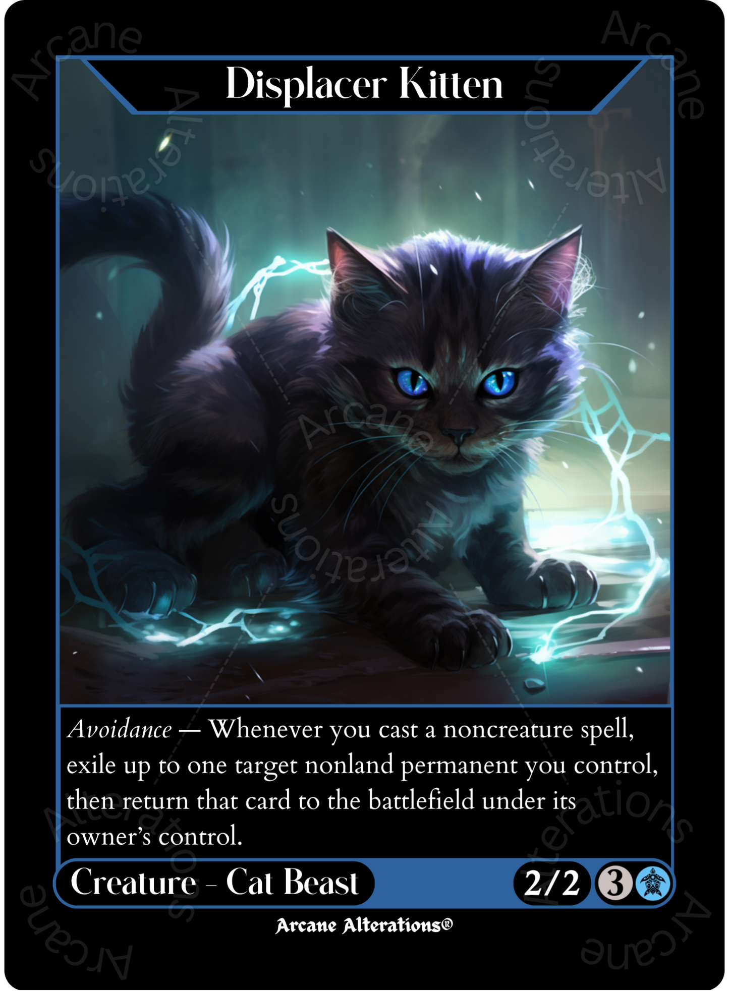 Displacer Kitten - High Quality Altered Art Custom Proxy Cards