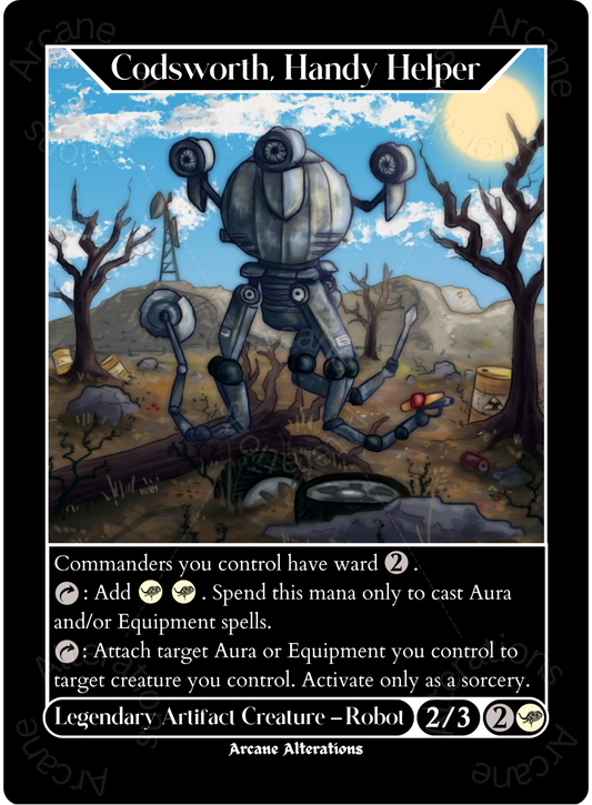 Codsworth, Handy Helper Fallout Crossover - High Quality Altered Art Custom Proxy Cards