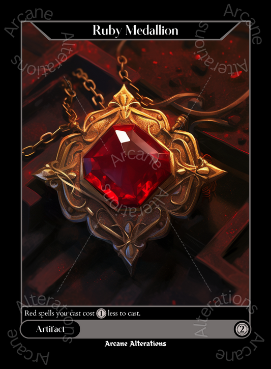 Ruby Medallion - High Quality Altered Art Custom Proxy Cards