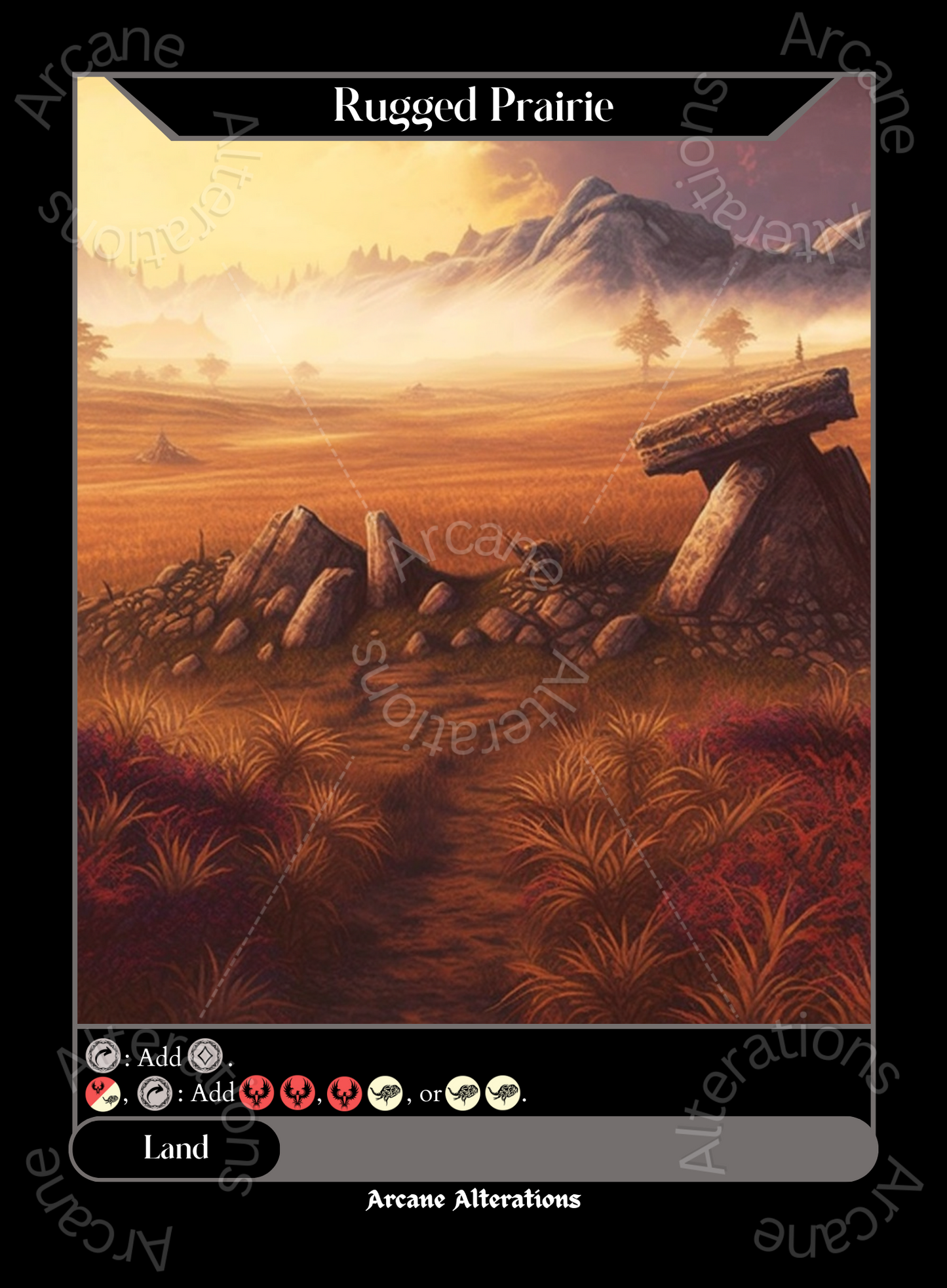 Rugged Prairie - High Quality Altered Art Custom Proxy Cards