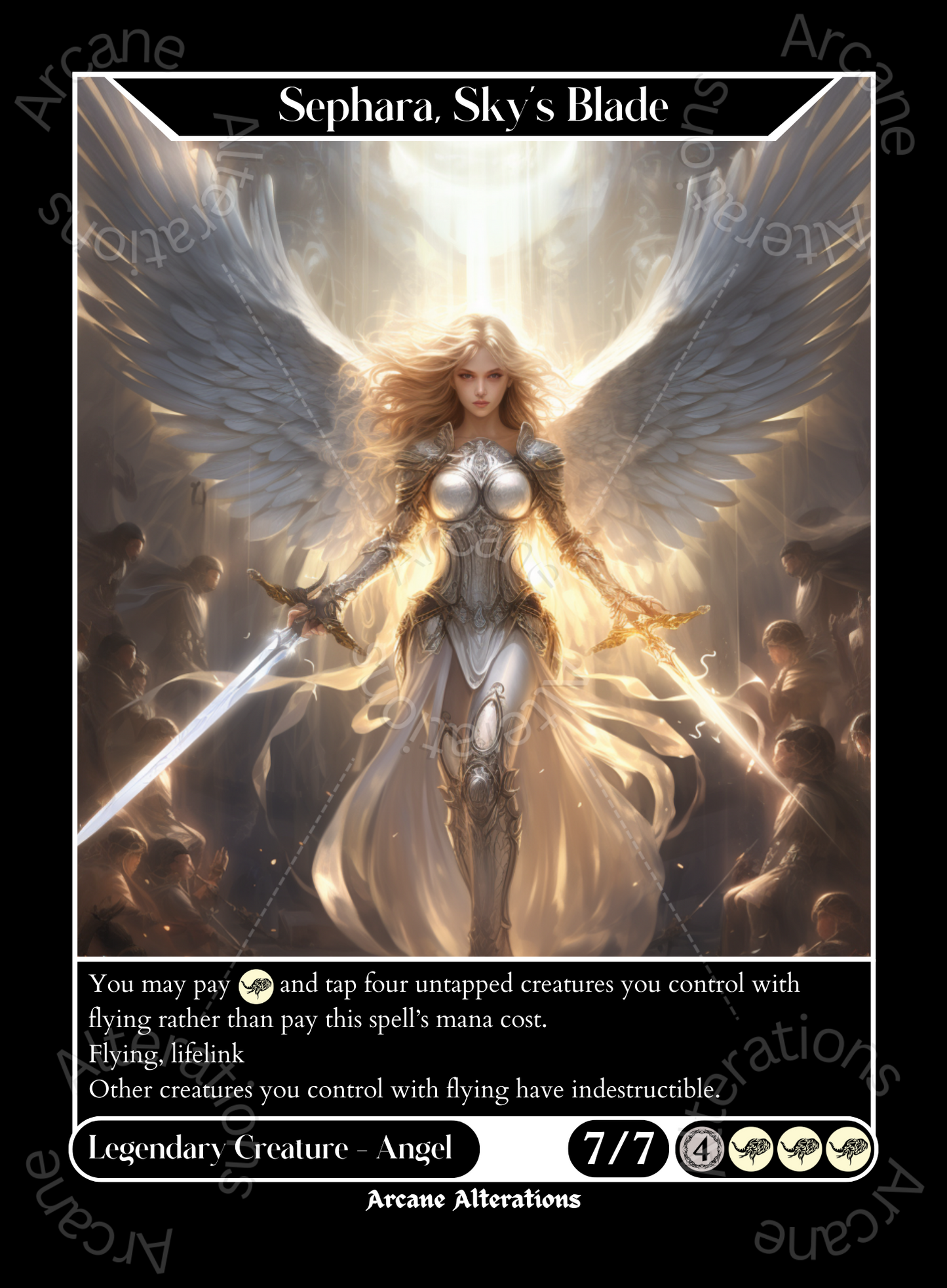 Sephara, Sky's Blade - High Quality Altered Art Custom Proxy Cards