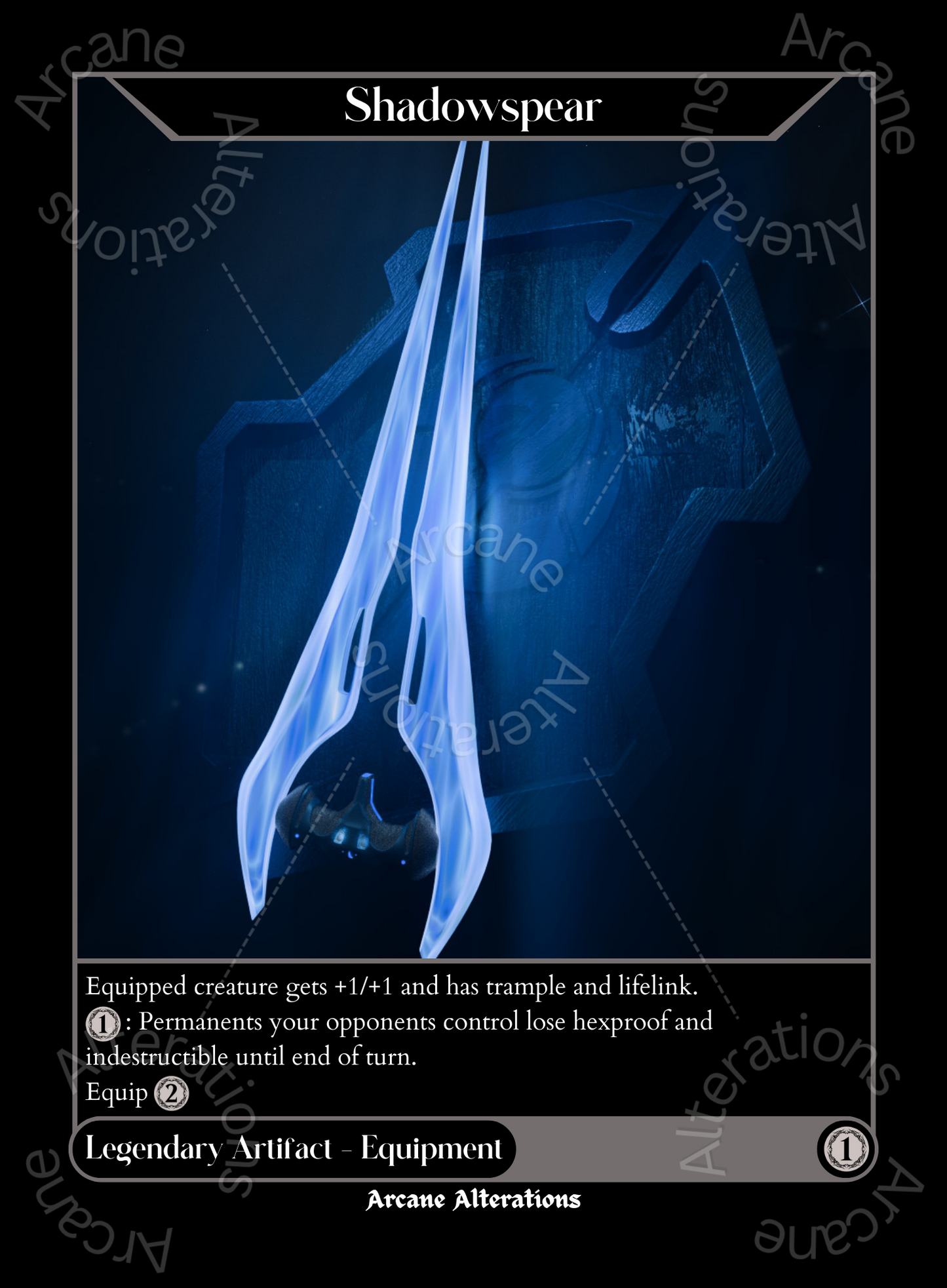 Shadowspear Energy Sword Halo Crossover Single - High Quality Altered Art Custom Proxy Cards