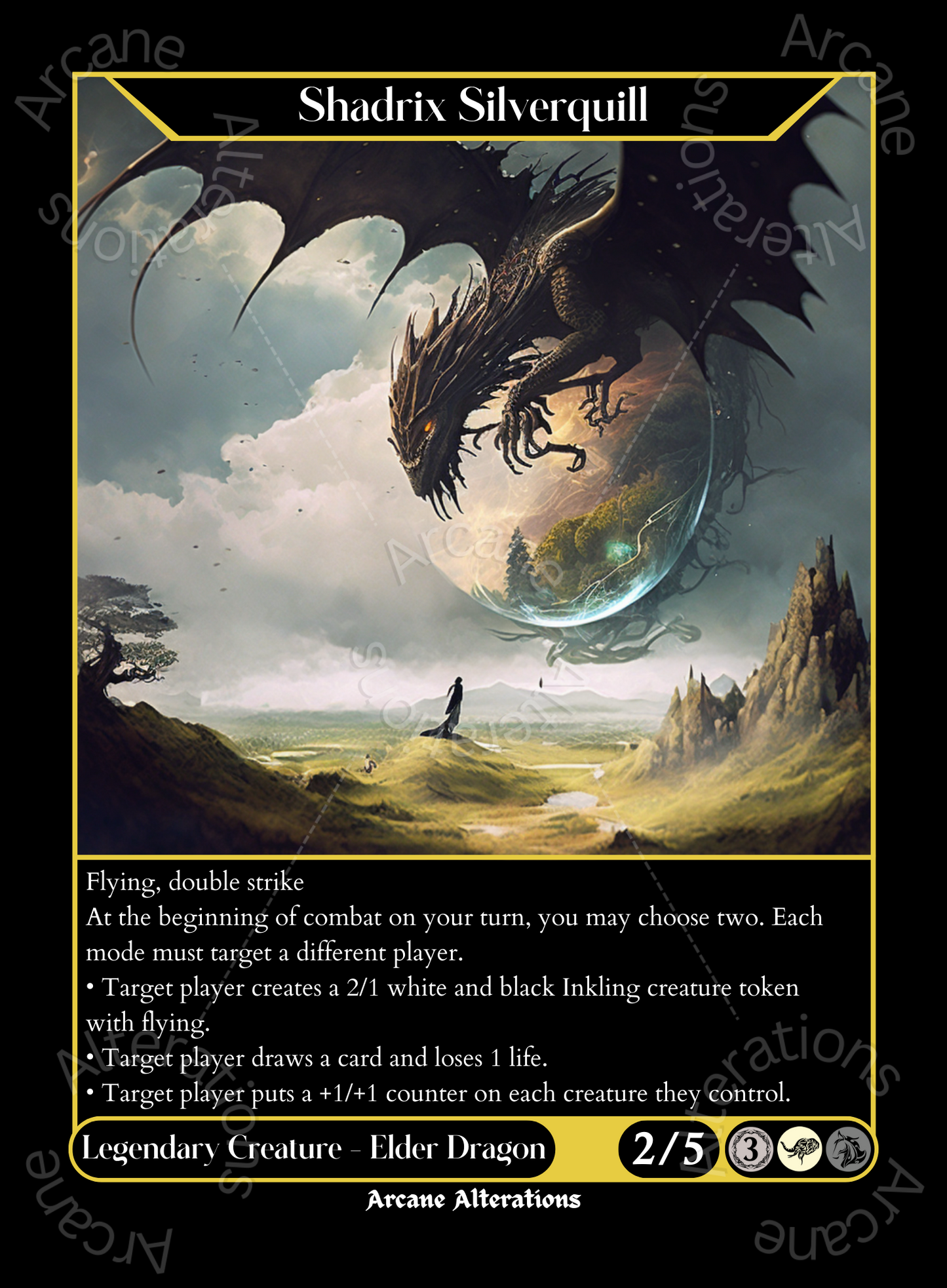 Shadrix Silverquill - High Quality Altered Art Custom Proxy Cards