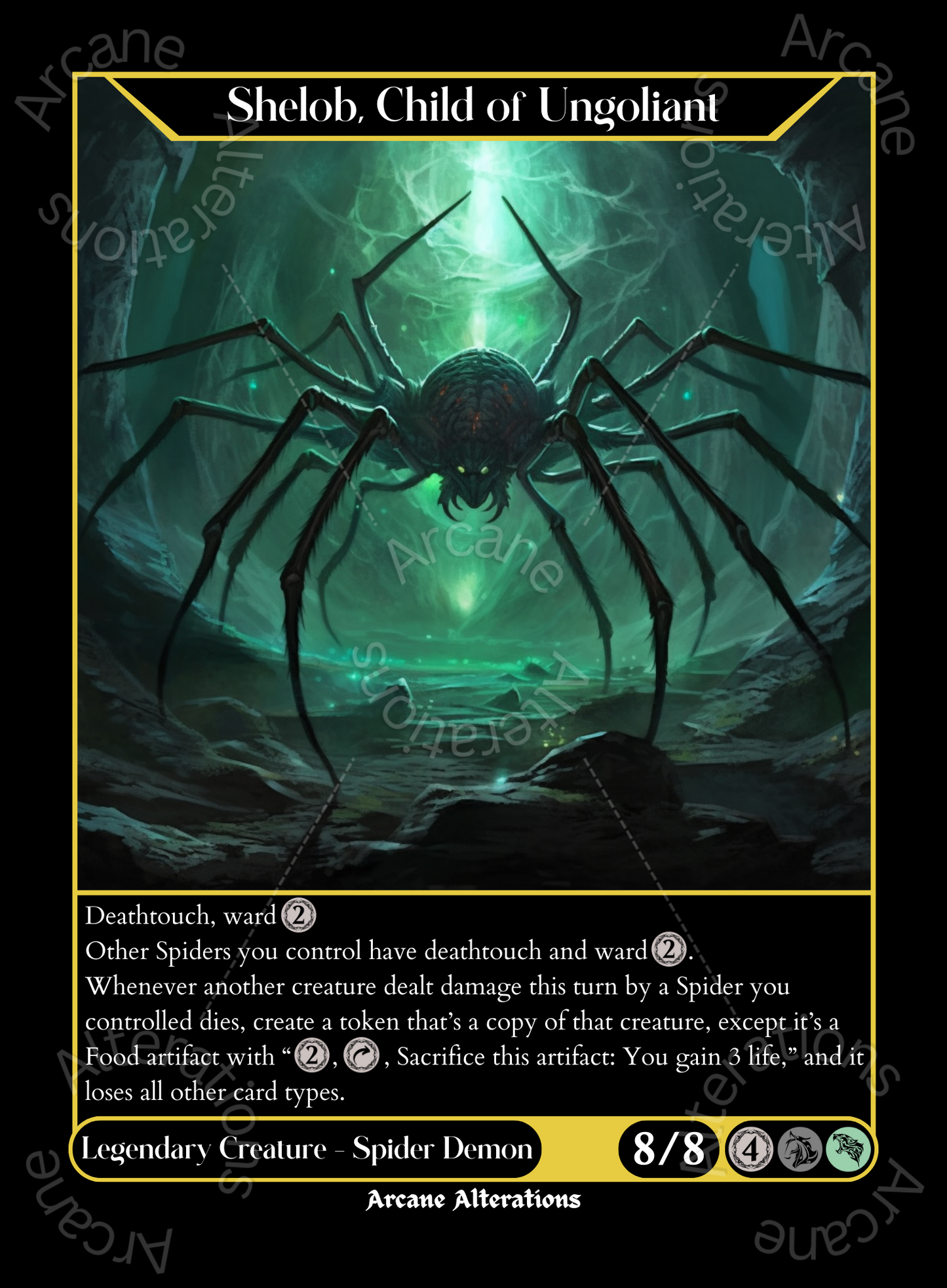 Shelob, Child of Ungoliant - High Quality Altered Art Custom Proxy Cards