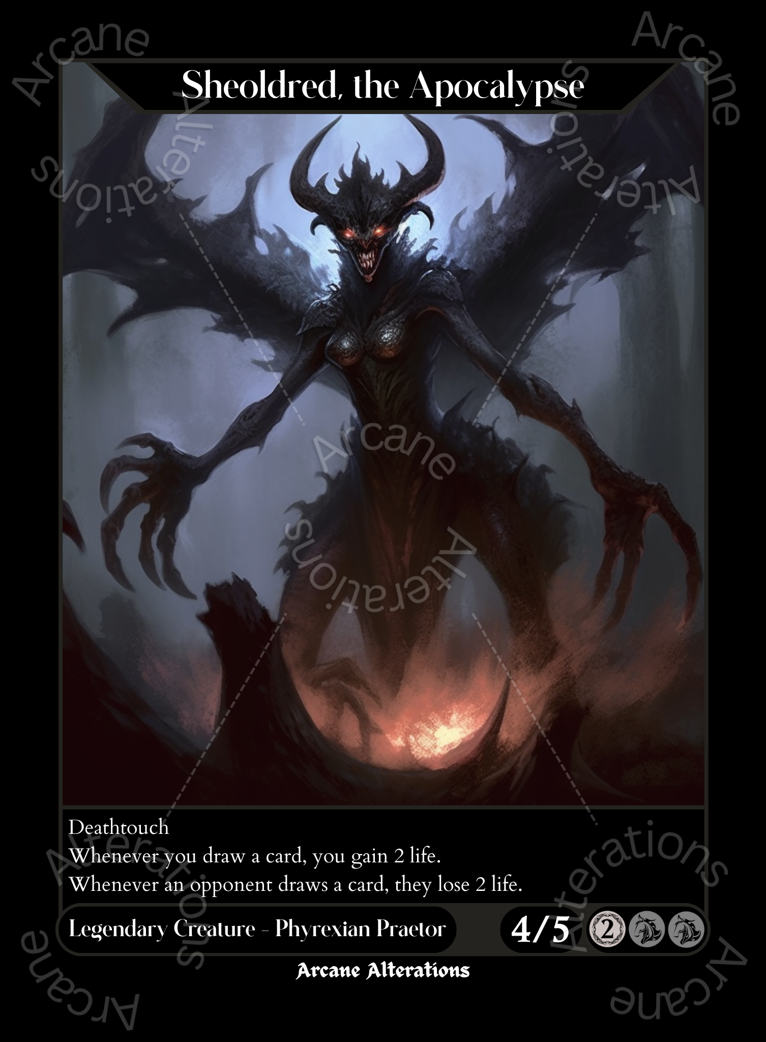 Sheoldred, The Apocalypse - High Quality Altered Art Custom Proxy Card ...