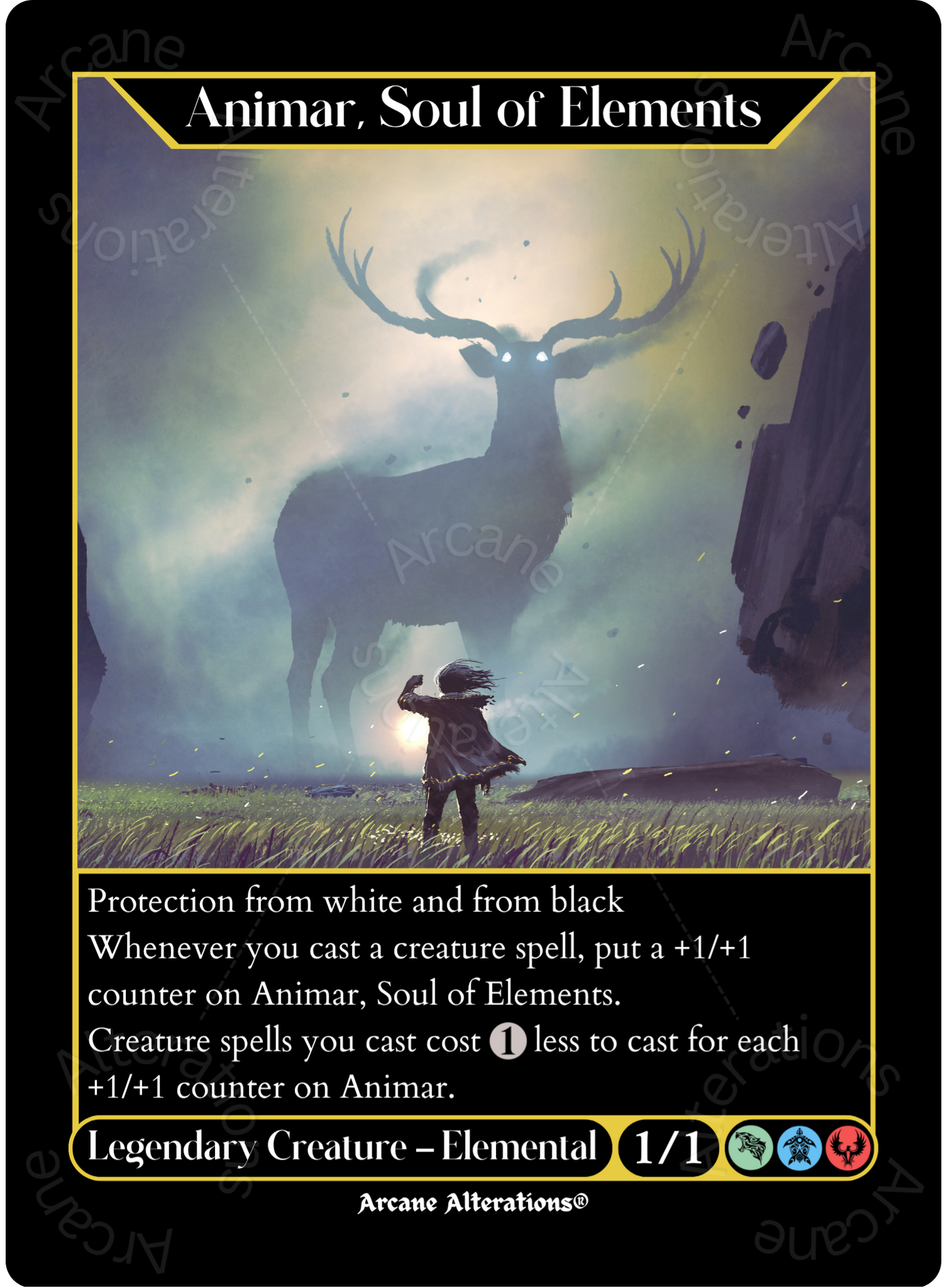Animar, Soul of Elements - High Quality Altered Art Custom Proxy Cards