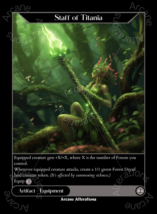 Staff of Titania - High Quality Altered Art Custom Proxy Cards