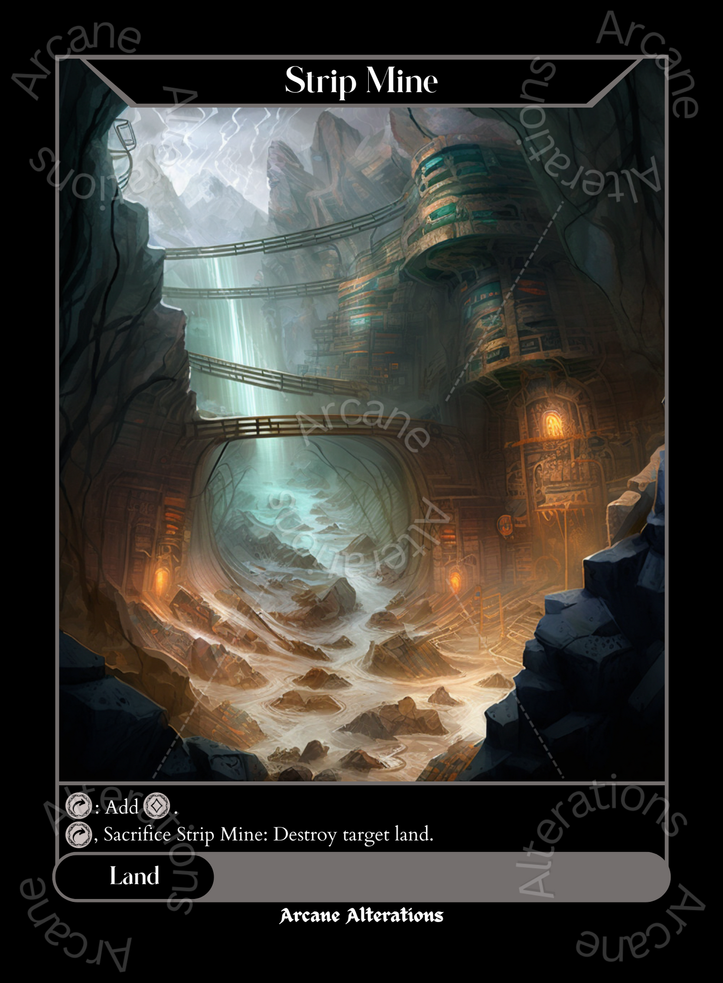 Strip Mine - High Quality Altered Art Custom Proxy Cards