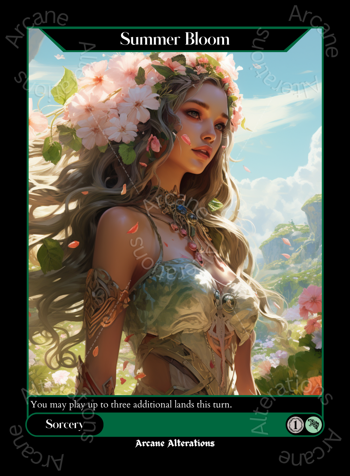 Summer Bloom - High Quality Altered Art Custom Proxy Cards