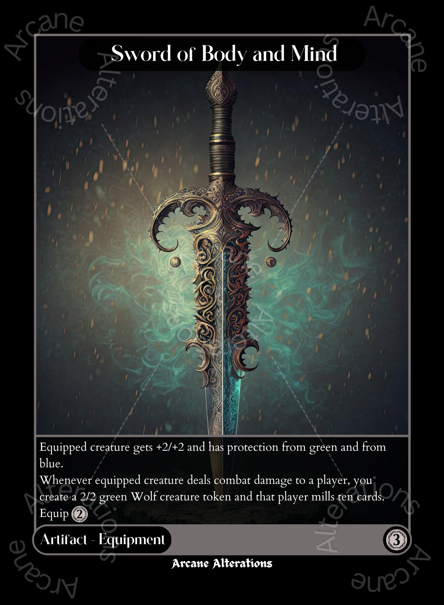 Sword of Body and Mind - High Quality Altered Art Custom Proxy Cards