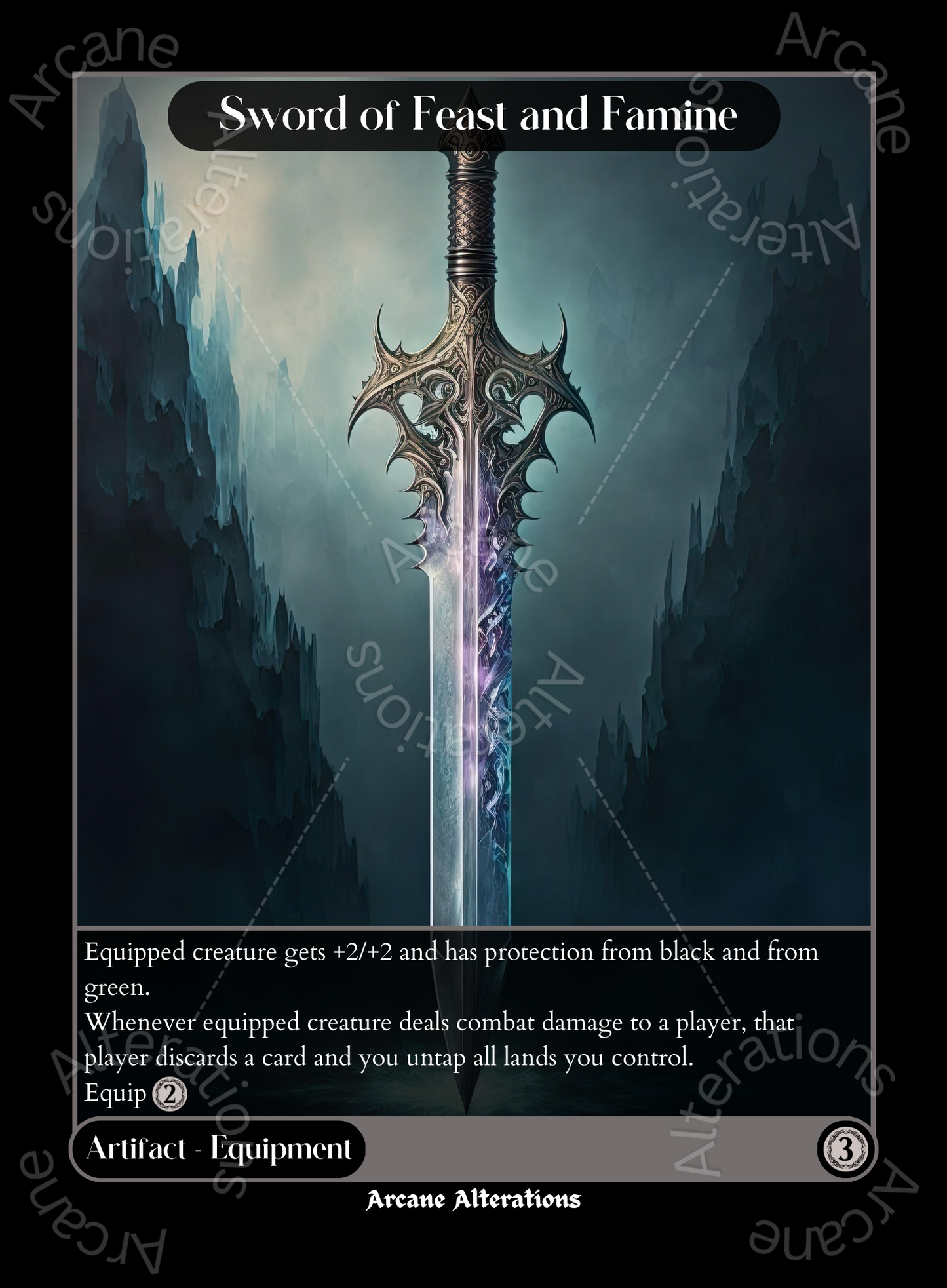 Sword of Feast and Famine - High Quality Altered Art Custom Proxy Cards