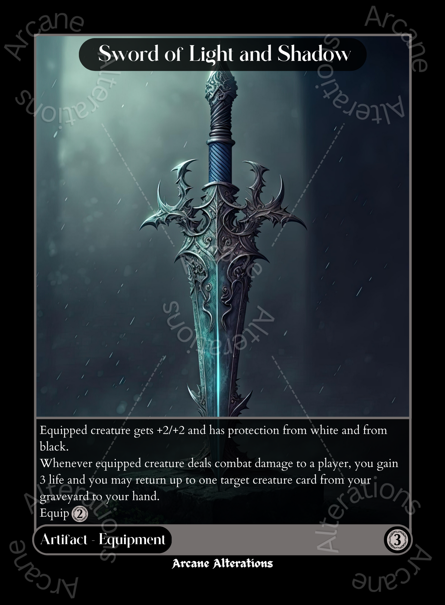 Sword of Light and Shadow - High Quality Altered Art Custom Proxy Cards