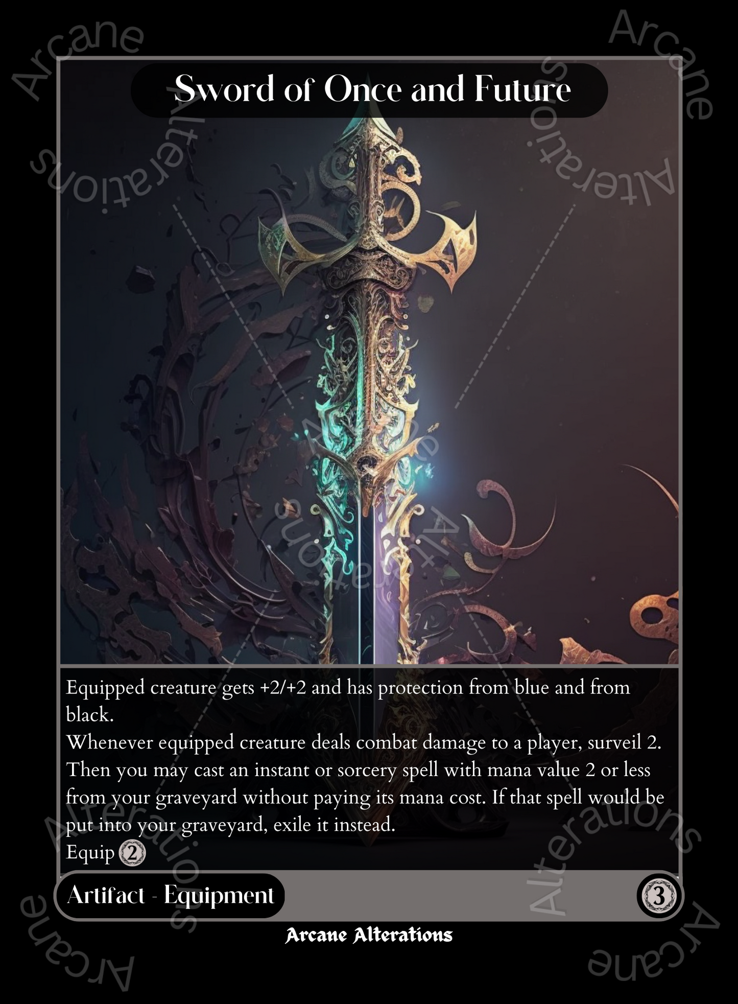 Sword of Once and Future - High Quality Altered Art Custom Proxy Cards