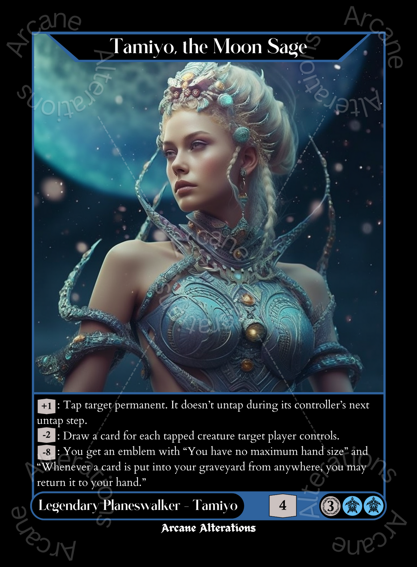 Tamiyo, the Moon Sage - High Quality Altered Art Custom Proxy Cards