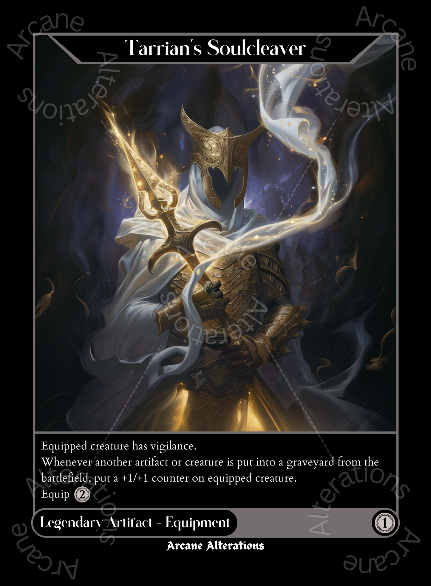 Tarrian's Soulcleaver - High Quality Altered Art Custom Proxy Cards