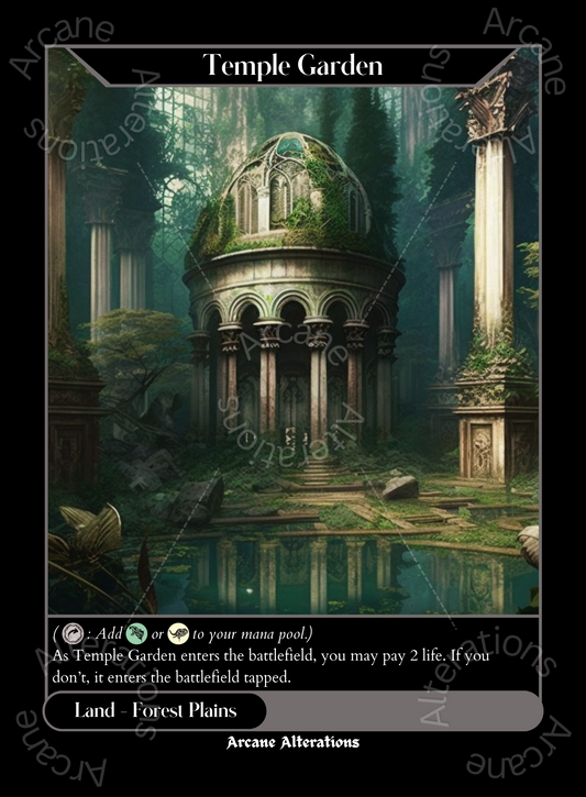 Temple Garden - High Quality Altered Art Custom Proxy Cards