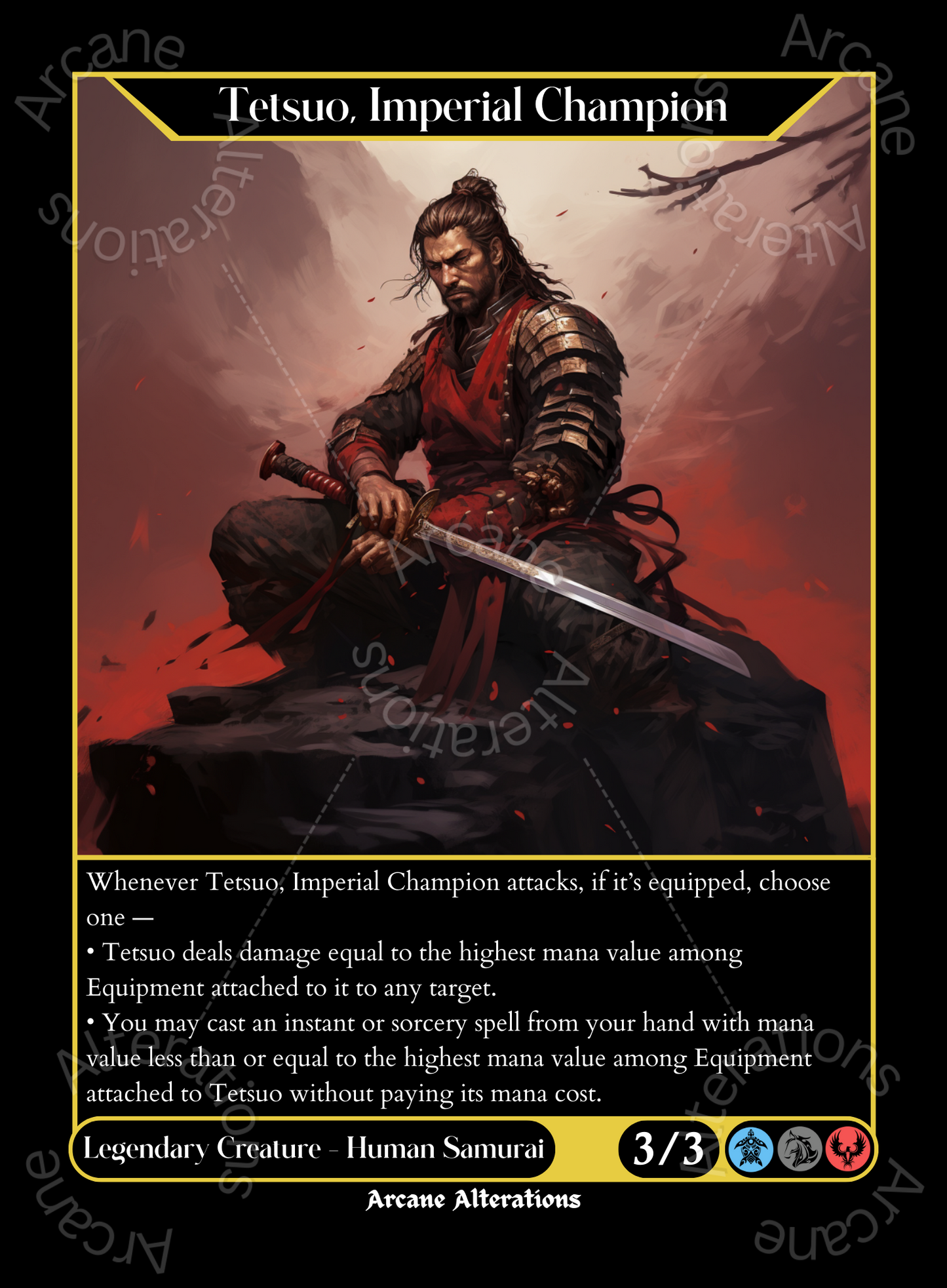 Tetsuo, Imperial Champion - High Quality Altered Art Custom Proxy Cards