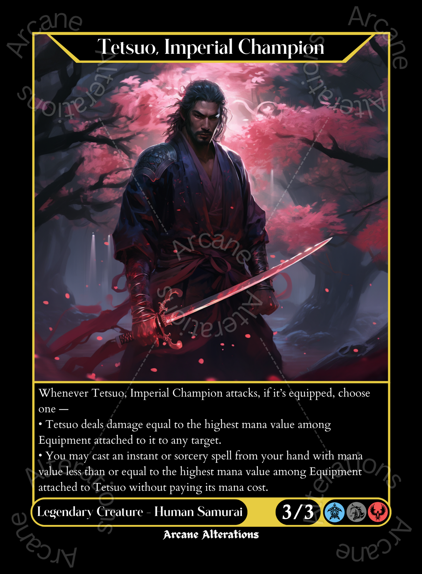 Tetsuo, Imperial Champion - High Quality Altered Art Custom Proxy Cards