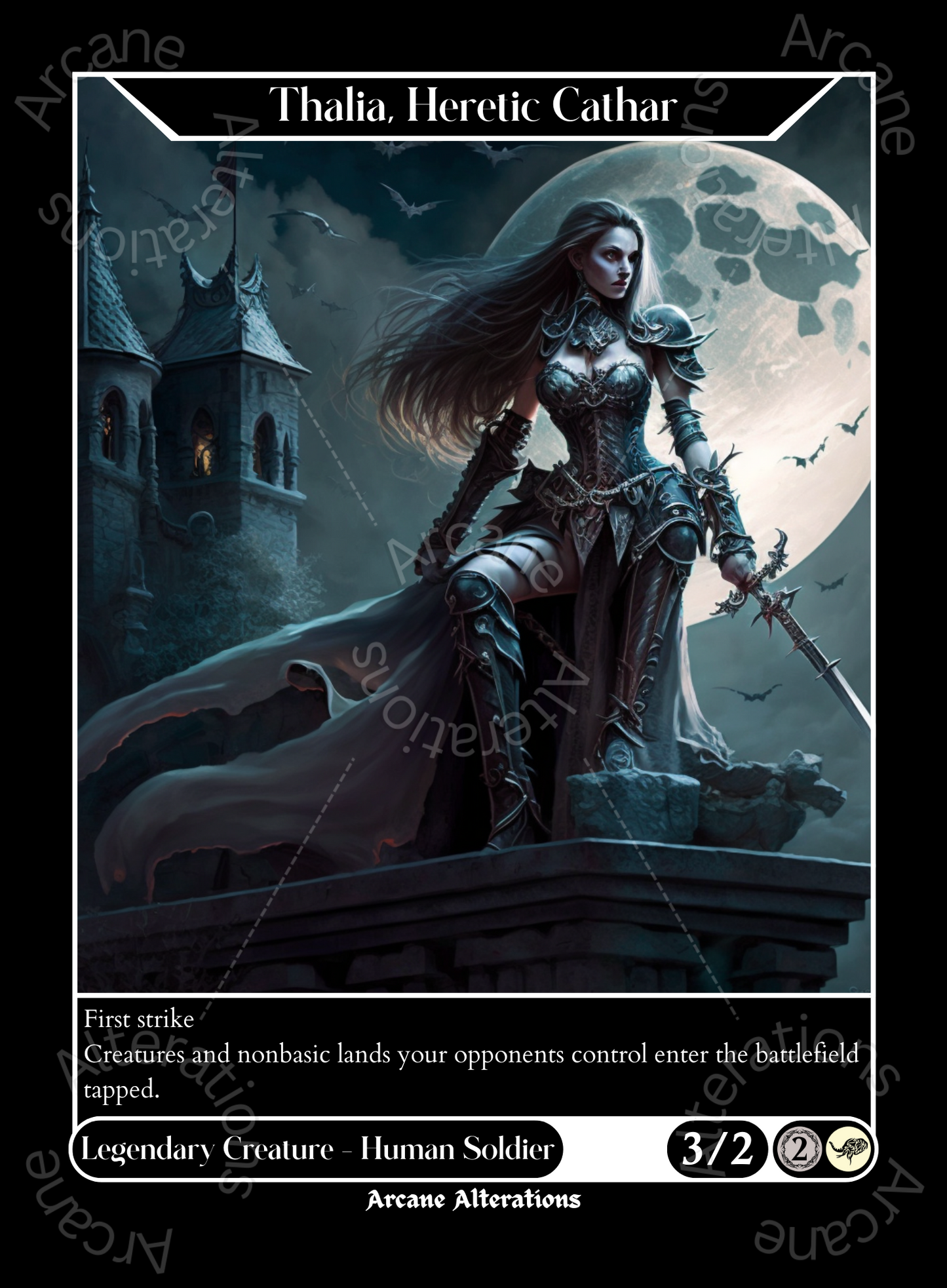 Thalia, Heretic Cathar - High Quality Altered Art Custom Proxy Cards