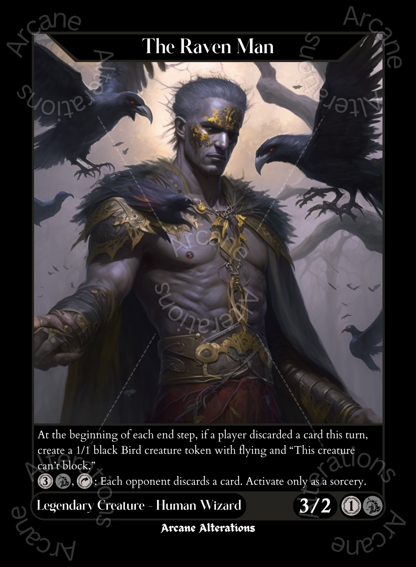 The Raven Man - High Quality Altered Art Custom Proxy Cards