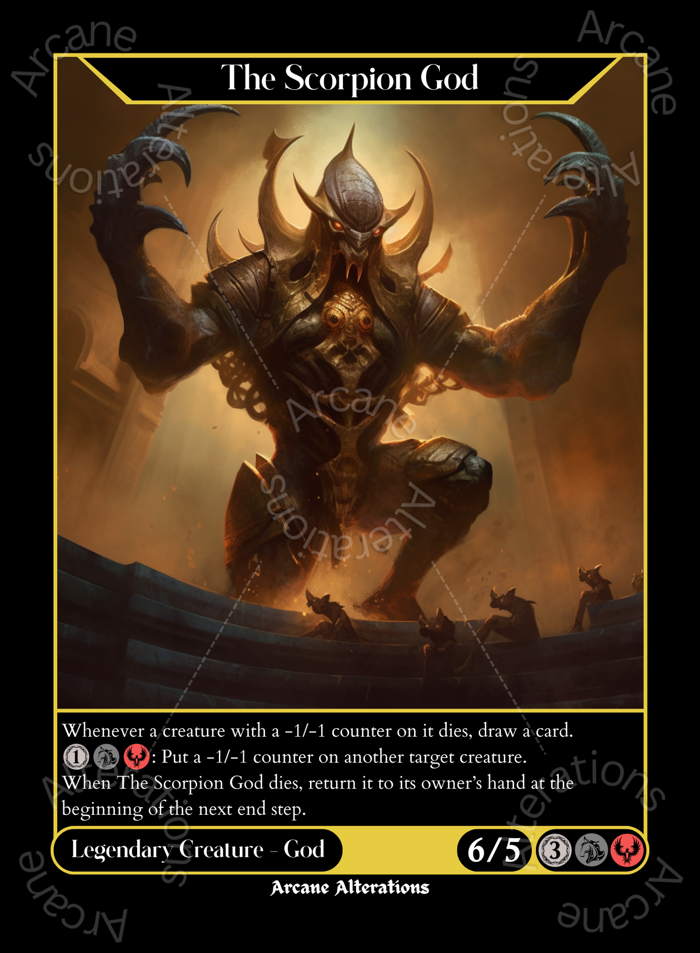 The Scorpion God - High Quality Altered Art Custom Proxy Cards