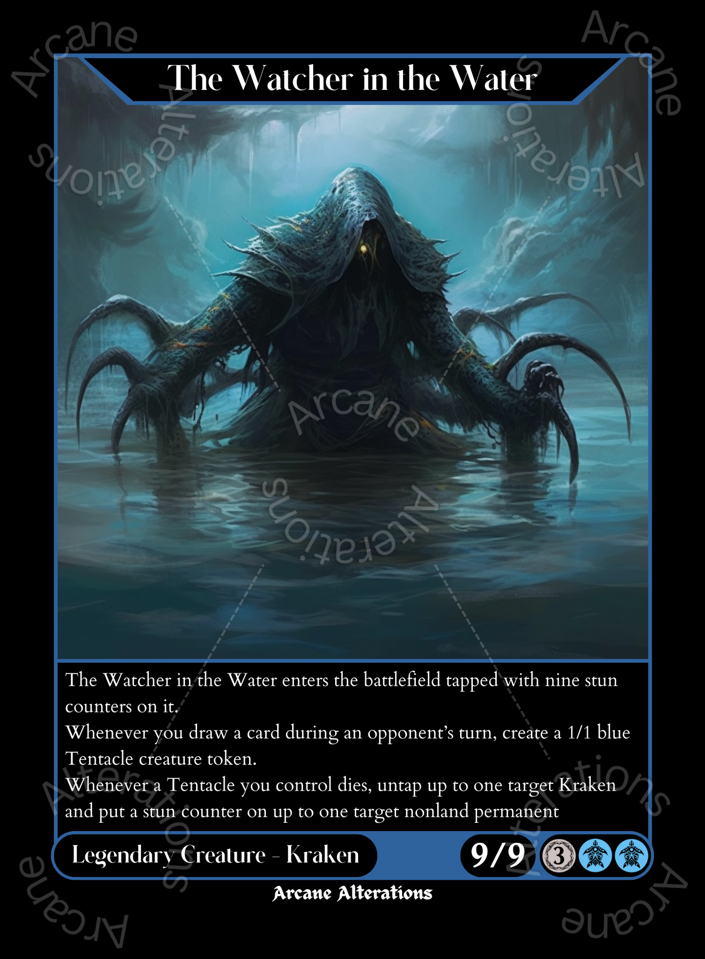 The Watcher in the Water - High Quality Altered Art Custom Proxy Cards