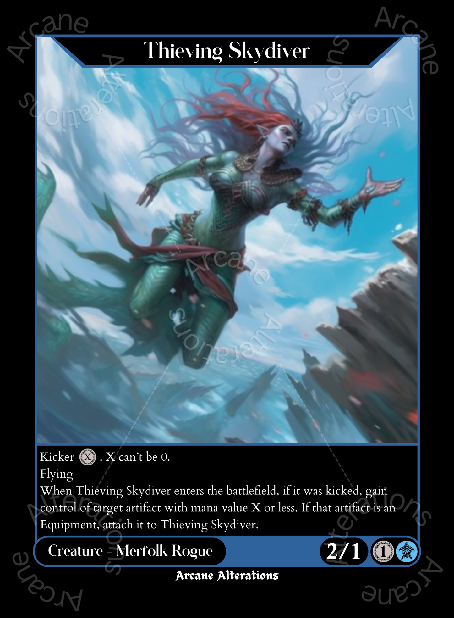 Thieving Skydiver - High Quality Altered Art Custom Proxy Cards