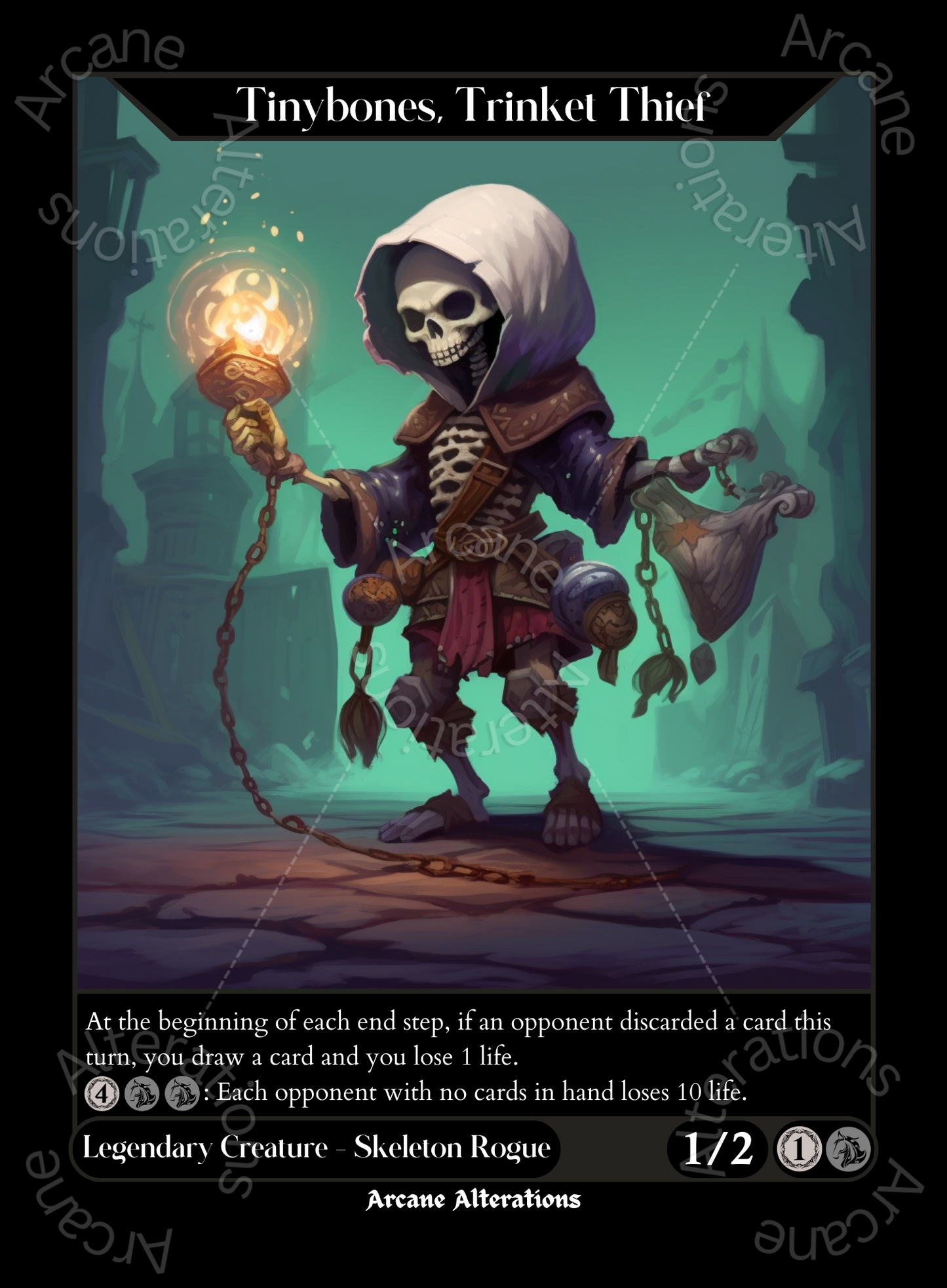 Tinybones, Trinket Thief - High Quality Altered Art Custom Proxy Cards