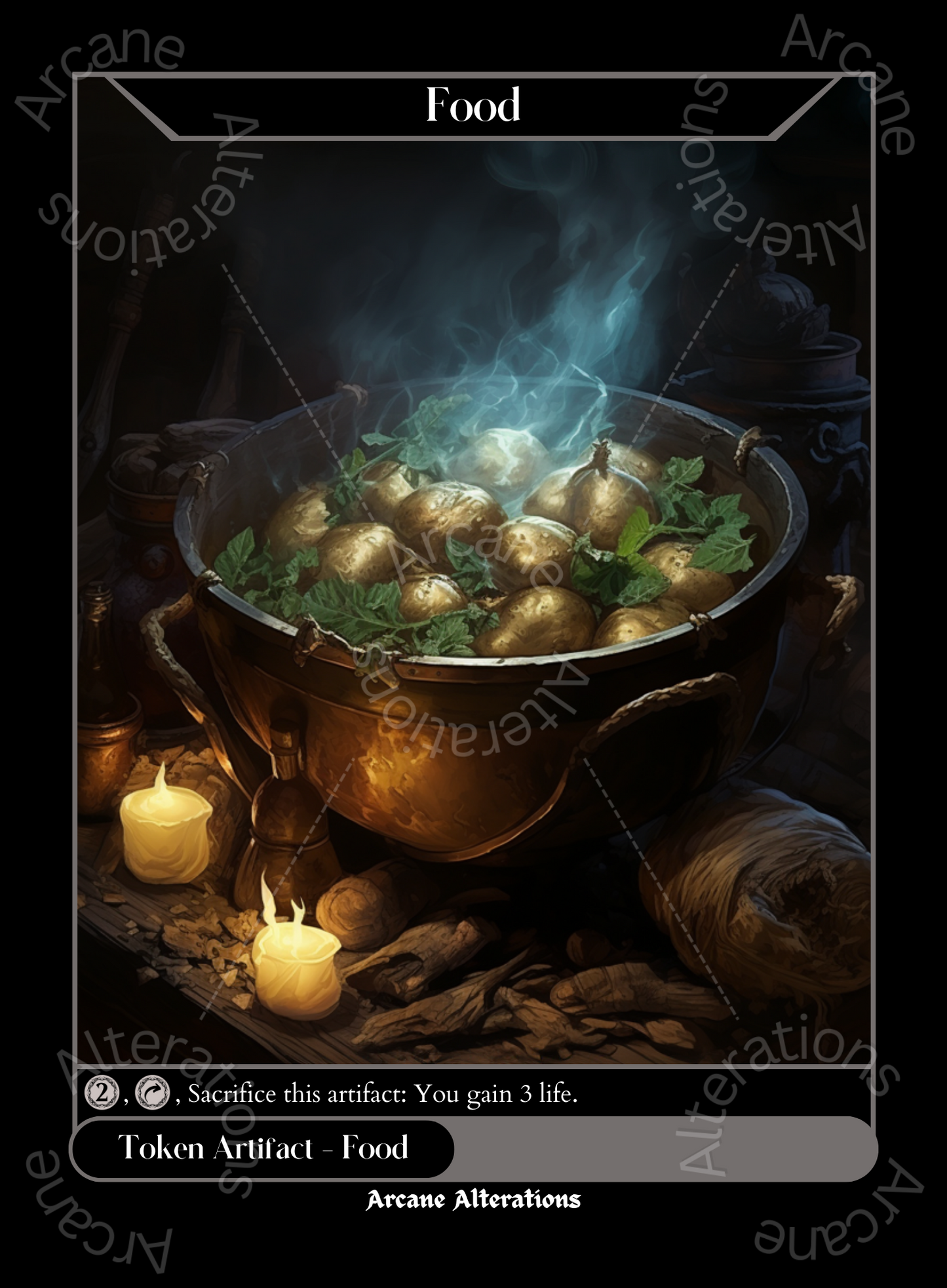 Food Token - High Quality Altered Art Custom Proxy Cards