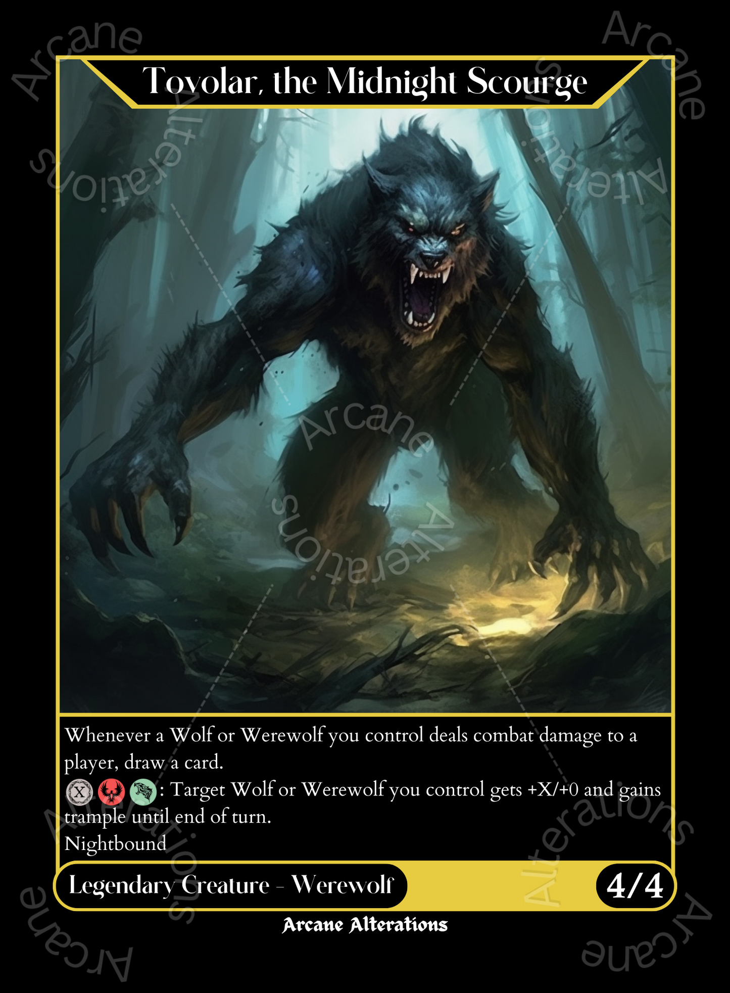 Tovolar, Dire Overlord - High Quality Altered Art Custom Proxy Cards