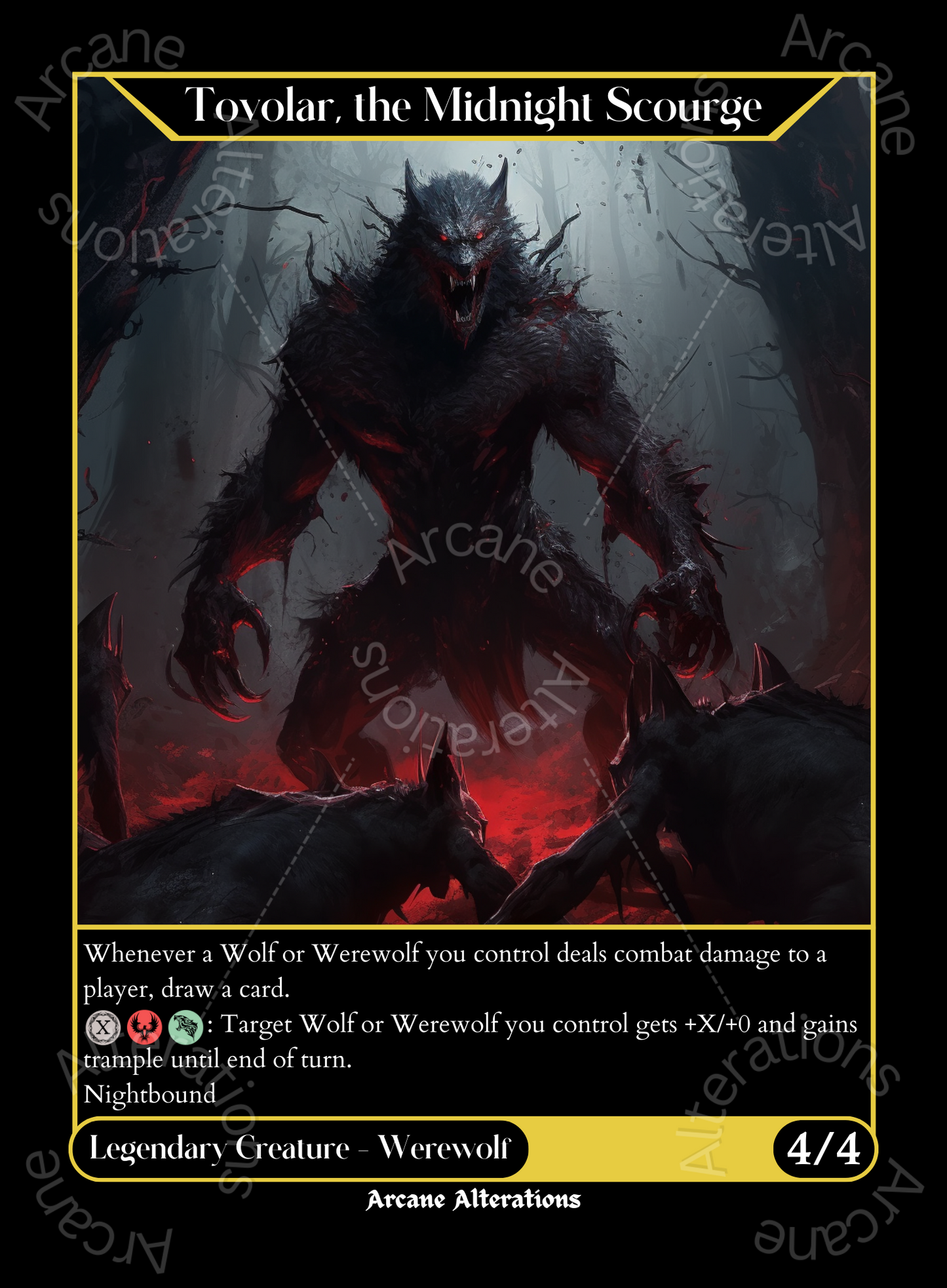 Tovolar, Dire Overlord - High Quality Altered Art Custom Proxy Cards