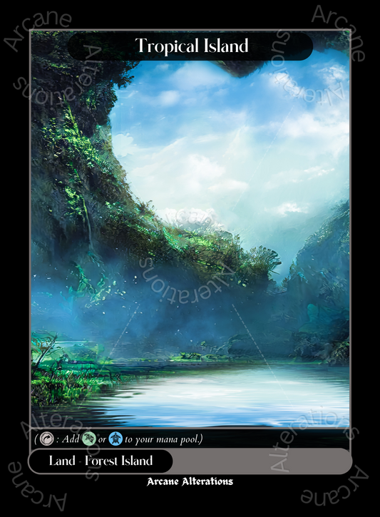 Tropical Island - High Quality Altered Art Custom Proxy Cards