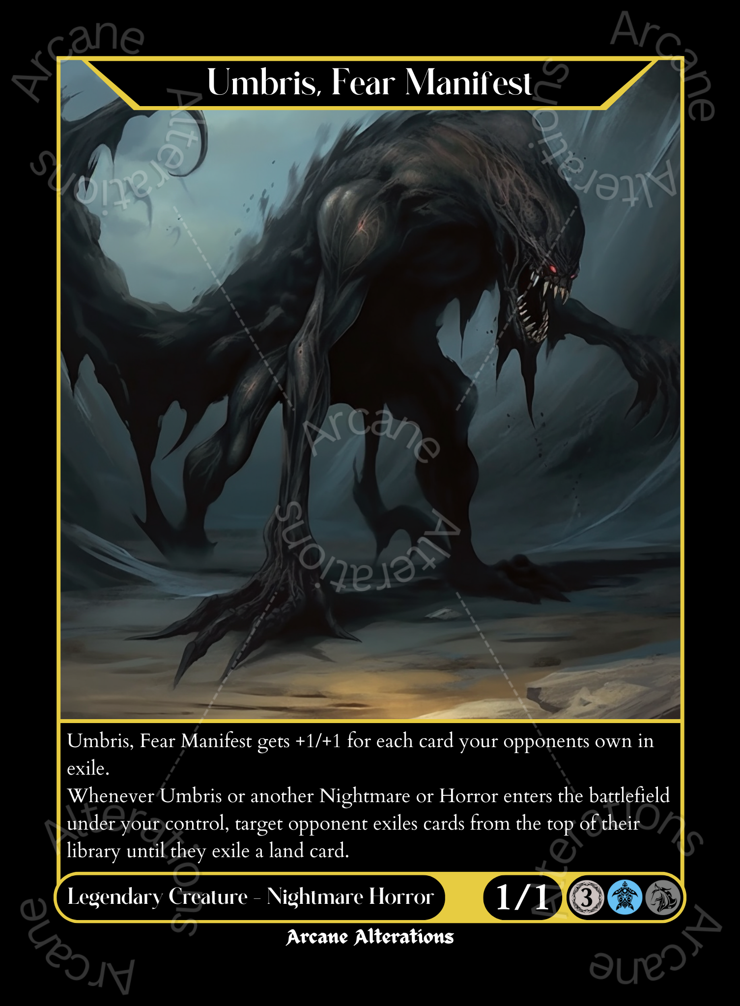 Umbris, Fear Manifest - High Quality Altered Art Custom Proxy Cards Umbris, Fear Manifest - High Quality Altered Art Custom Proxy Cards