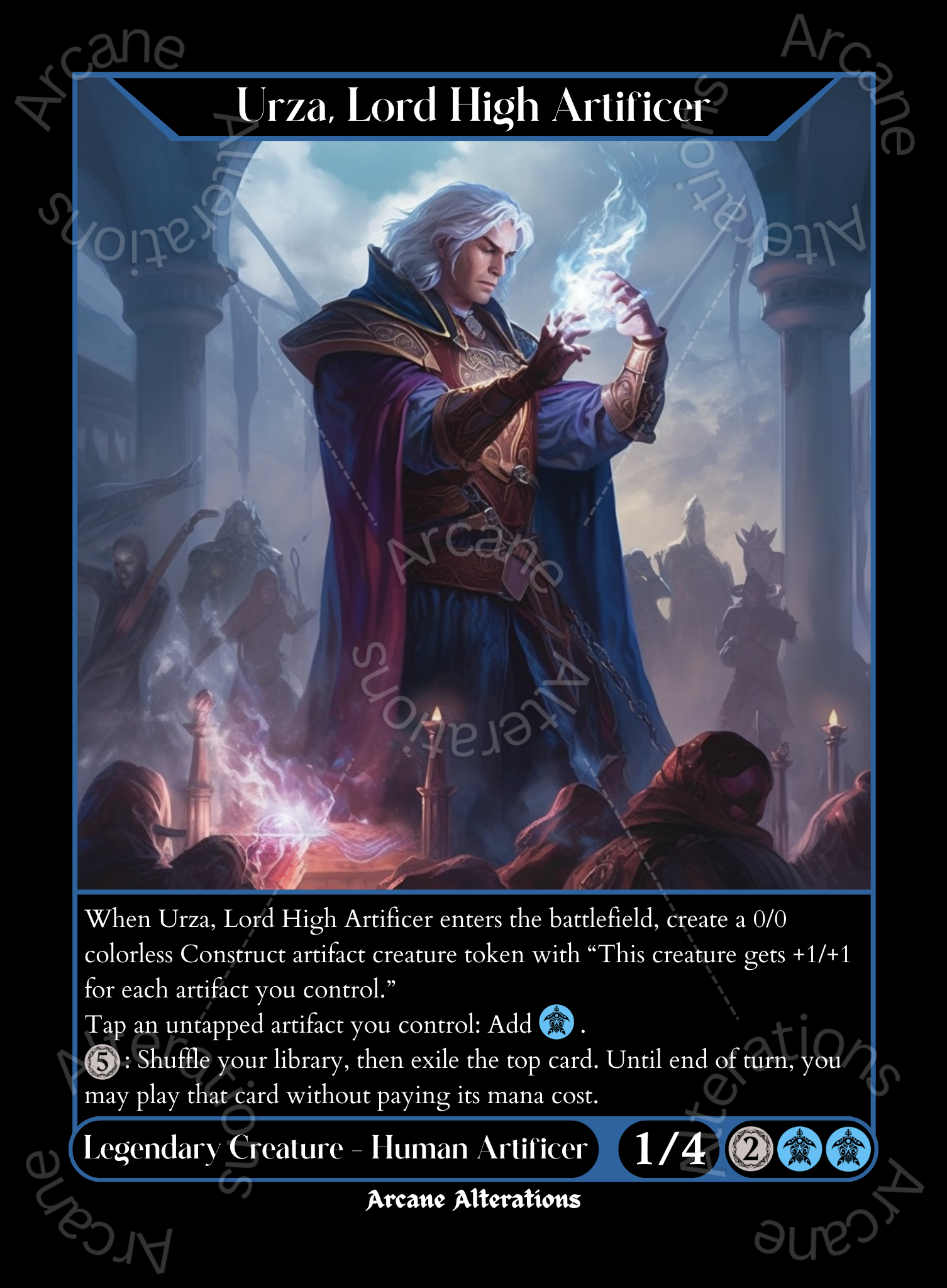 Urza, Lord High Artificer - High Quality Altered Art Custom Proxy Card ...