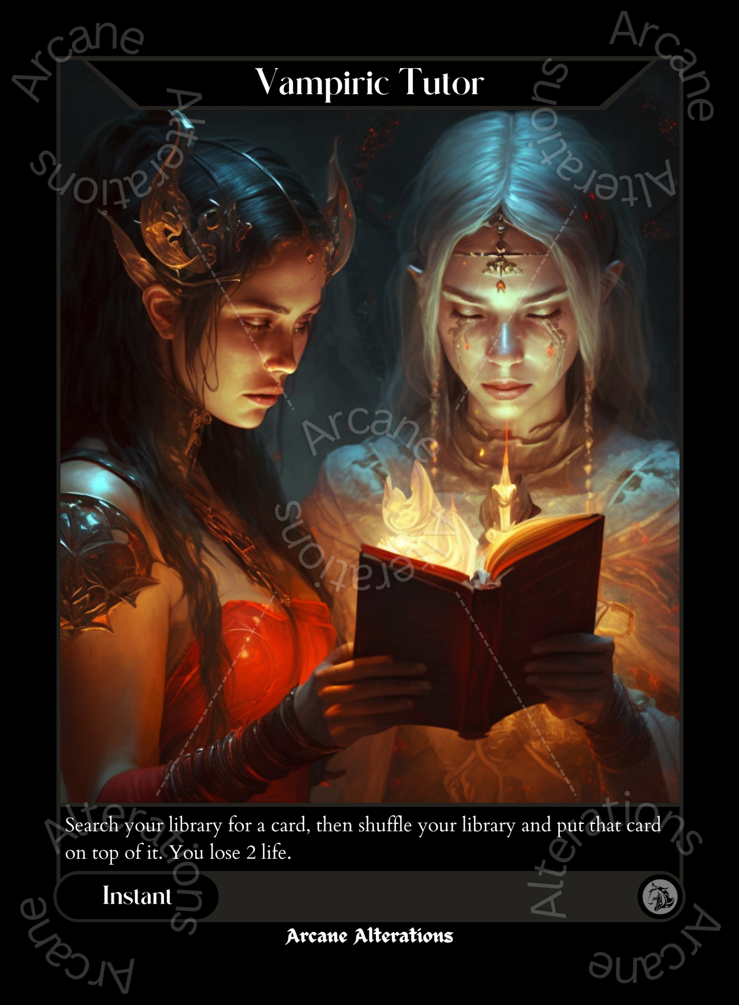 Vampiric Tutor - High Quality Altered Art Custom Proxy Cards