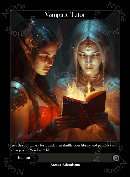 Vampiric Tutor - High Quality Altered Art Custom Proxy Cards