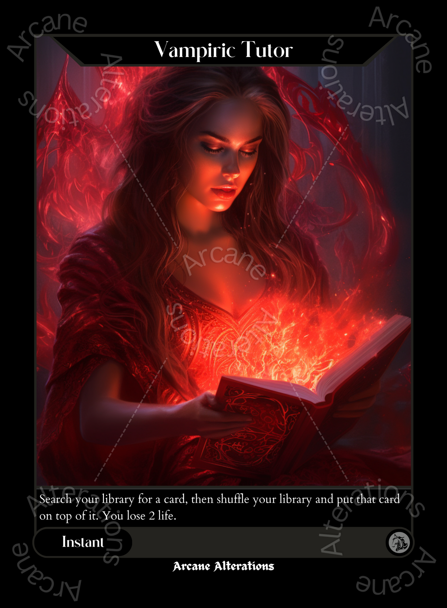 Vampiric Tutor - High Quality Altered Art Custom Proxy Cards