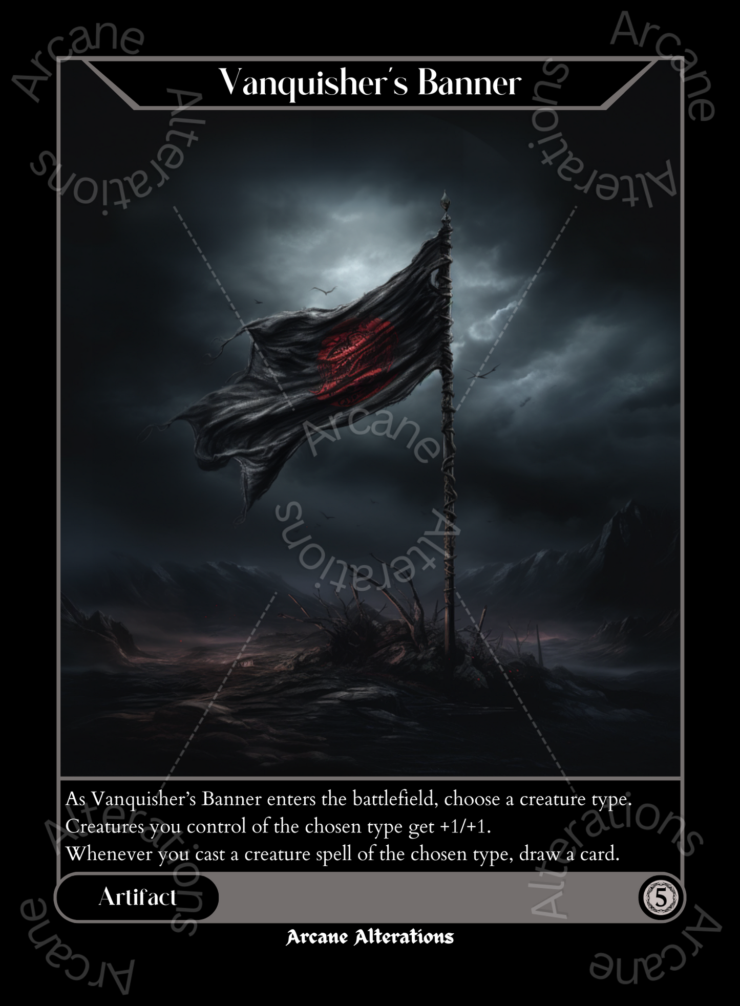 Vanquisher's Banner - High Quality Altered Art Custom Proxy Cards