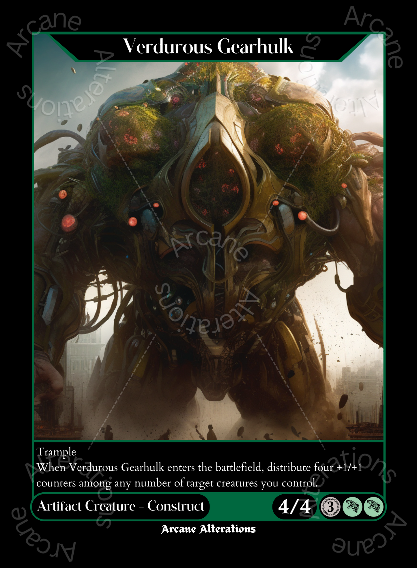 Verdurous Gearhulk - High Quality Altered Art Custom Proxy Cards