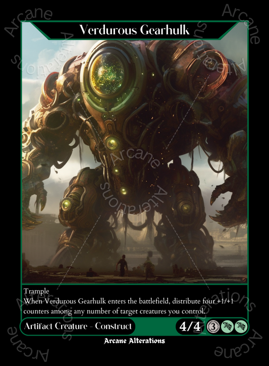 Verdurous Gearhulk - High Quality Altered Art Custom Proxy Cards