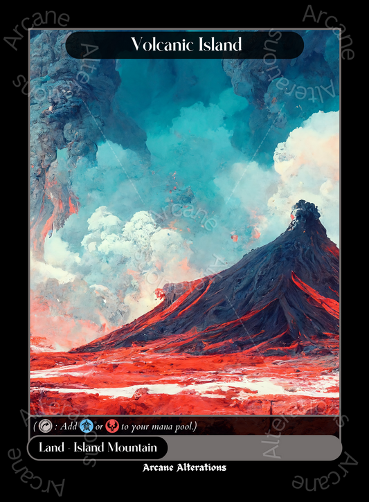 Volcanic Island - High Quality Altered Art Custom Proxy Cards