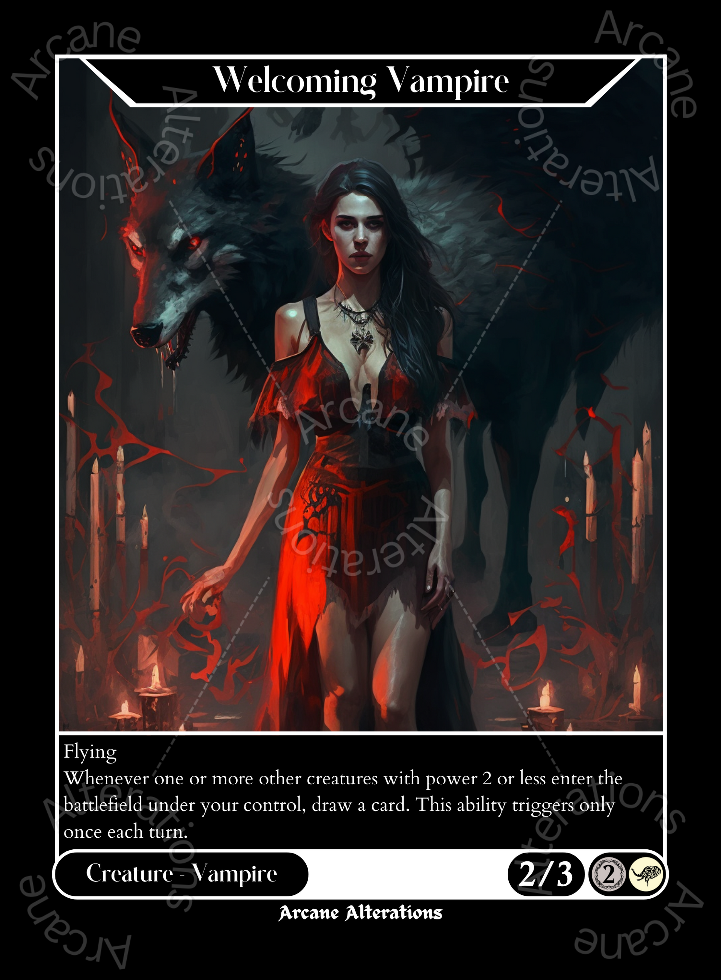 Welcoming Vampire - High Quality Altered Art Custom Proxy Cards