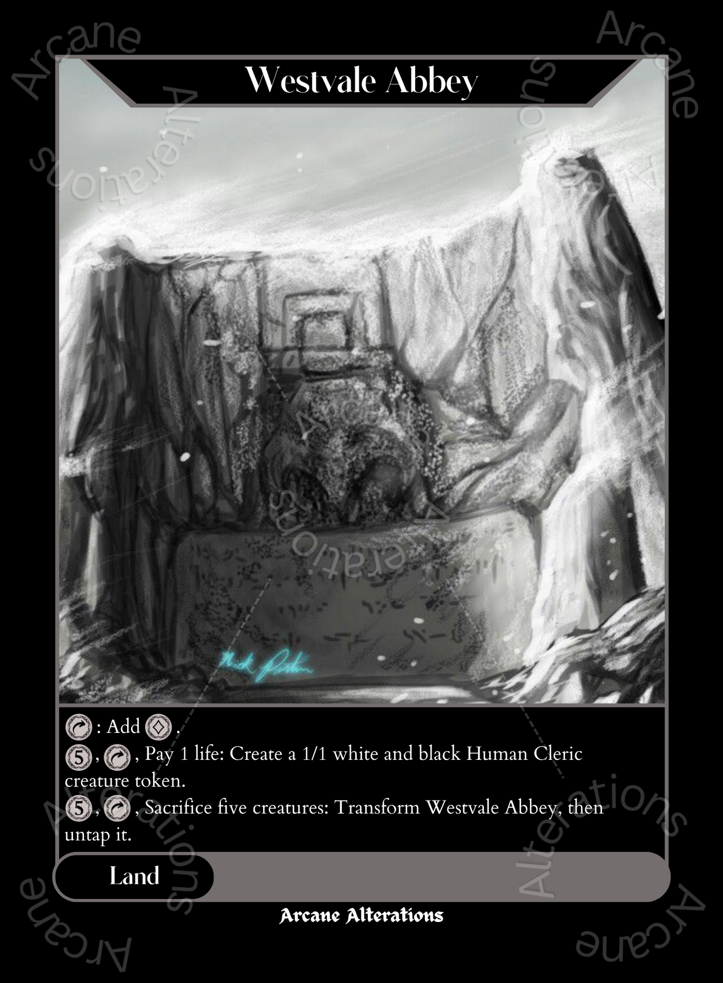 Westvale Abbey Dragon Lair The Elder Scrolls Crossover - High Quality Altered Art Custom Proxy Cards