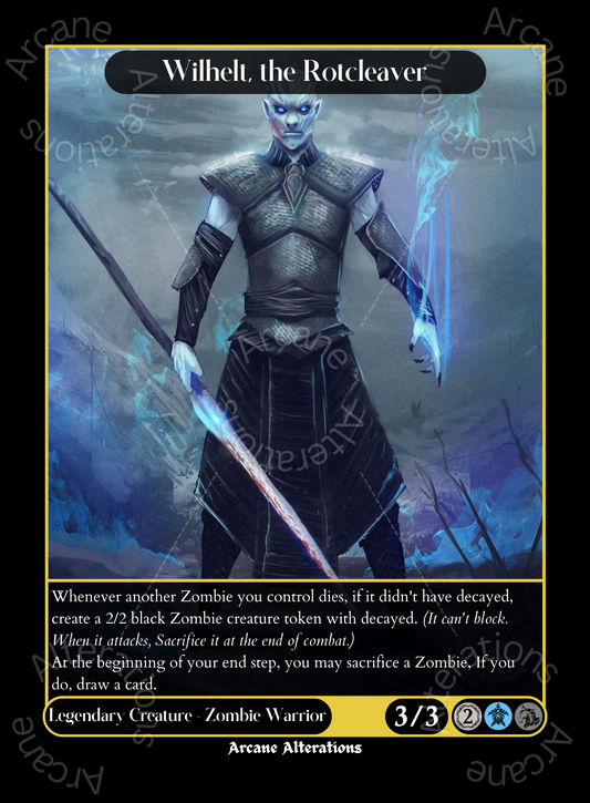 Wilhelt, the Rotcleaver The Night King Game of Thrones Crossover Single - High Quality Altered Art Custom Proxy Cards