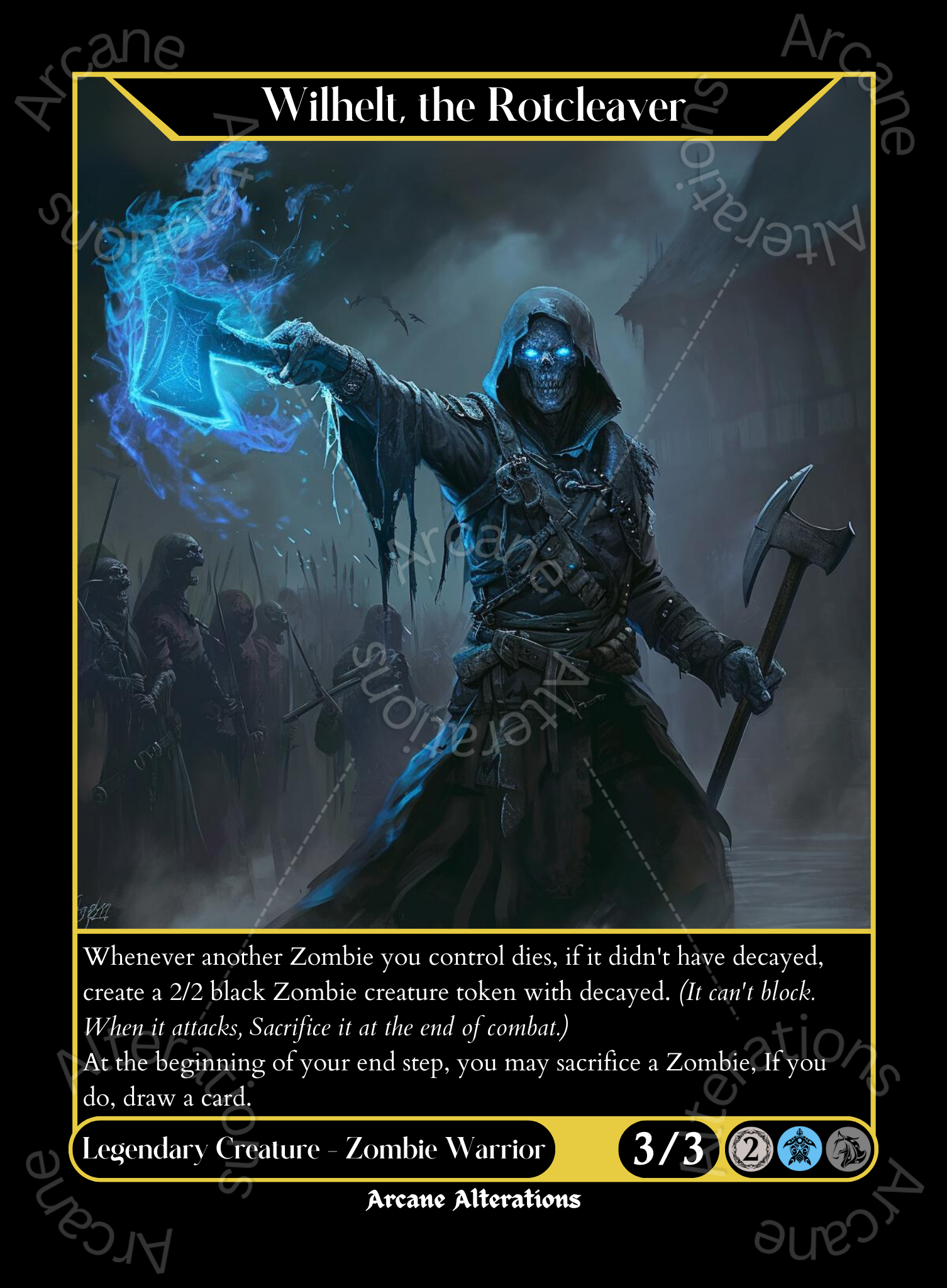 Wilhelt, the Rotcleaver - High Quality Altered Art Custom Proxy Cards Wilhelt, the Rotcleaver - High Quality Altered Art Custom Proxy Cards