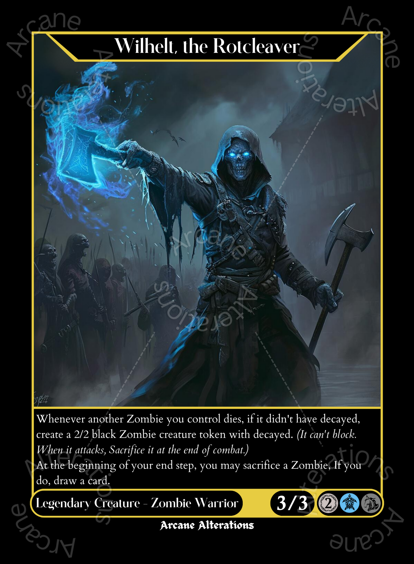 Whilhelt, the Rotcleaver - High Quality Altered Art Custom Proxy Cards