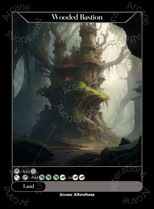 Wooded Bastion - High Quality Altered Art Custom Proxy Cards