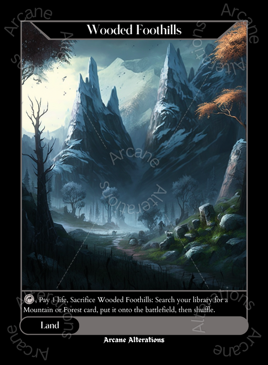 Wooded Foothills - High Quality Altered Art Custom Proxy Cards