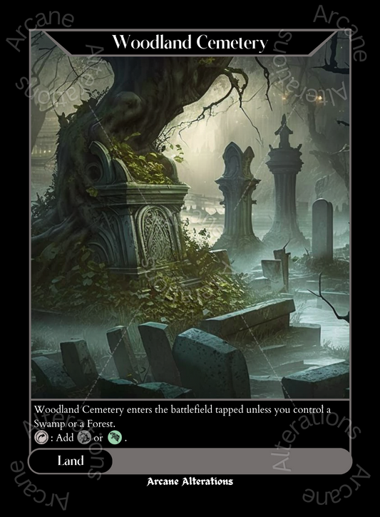 Woodland Cemetery - High Quality Altered Art Custom Proxy Cards